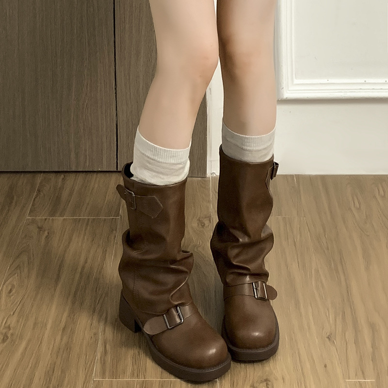 Belt Buckle Blank - Luxury Women's Boots Slip on Female