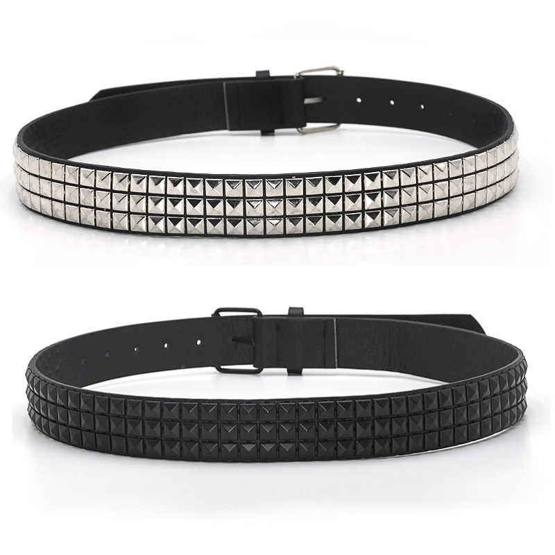 Belt Buckle Blank - Fashion Rivet Belt Men Women's Studded