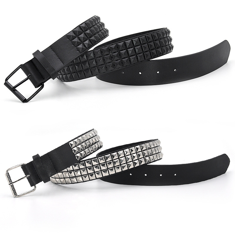 Belt Buckle Blank - Fashion Rivet Belt Men Women's Studded