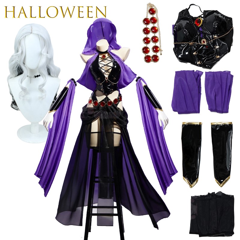 Leather Work Dress - AWitch Banquet Purple Dancer Dress PU