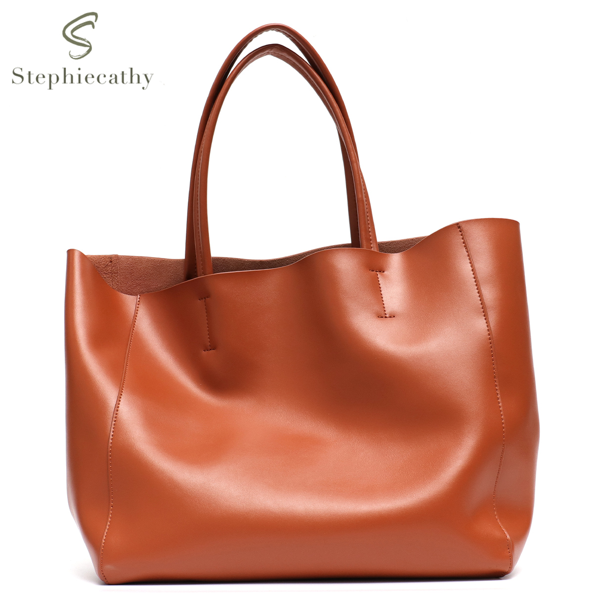 Leatherwork Bag - Minimalist Big Tote Bag Women Fashionable