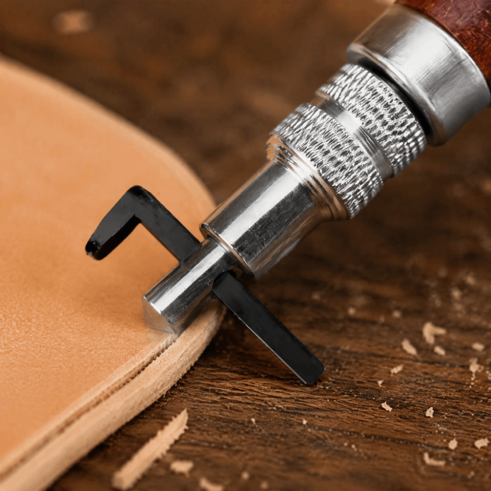Groover Stitching Tool - Adjustable Depth Leather Groover Tool Edge