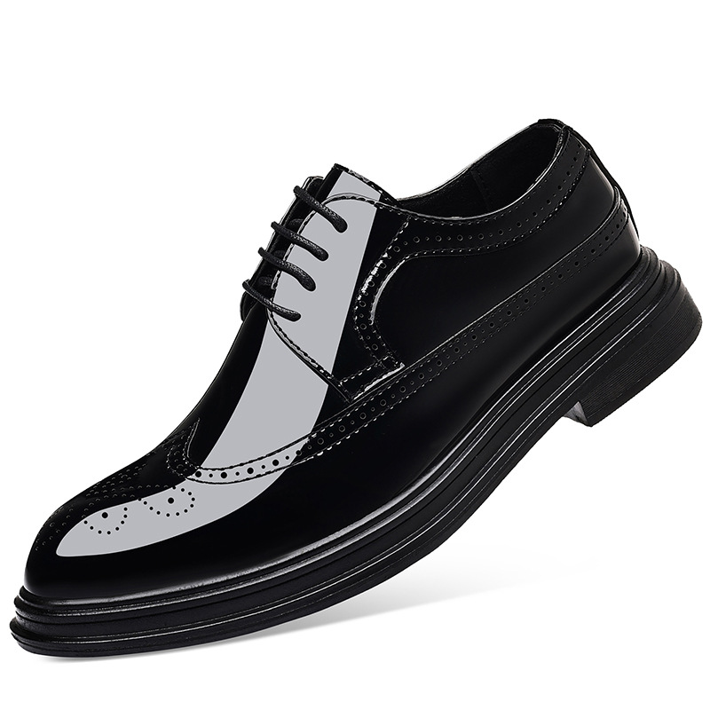 Men's Patent Leather Brogue Dr - огляд і ціна Leather Work Dress