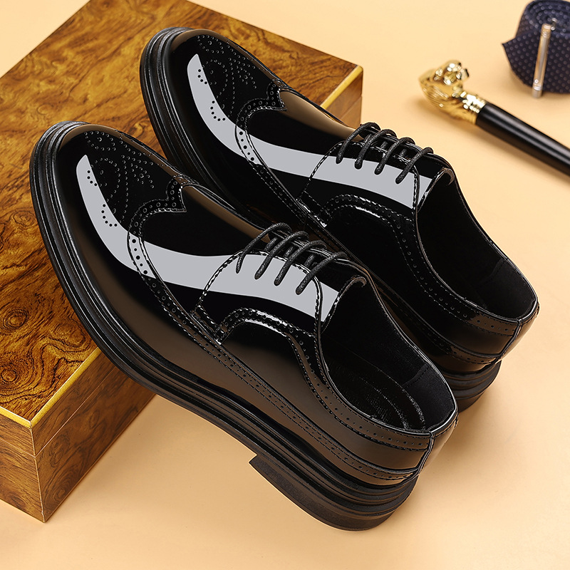 Men's Patent Leather Brogue Dr - огляд і ціна Leather Work Dress