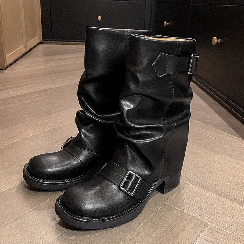Luxury Women's Boots Slip on F - огляд і ціна Belt Buckle Blank