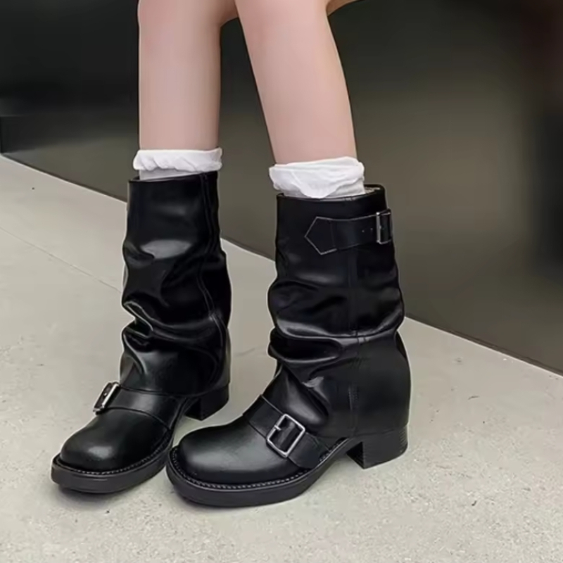 Luxury Women's Boots Slip on F - огляд і ціна Belt Buckle Blank