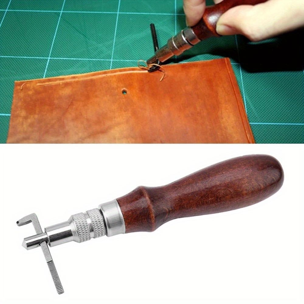 1PC Adjustable Leather Edge St - огляд і ціна Groover Stitching Tool