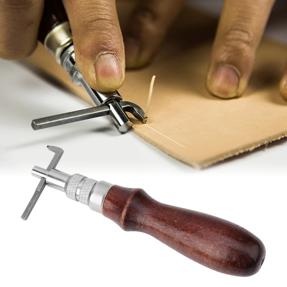 1PC Adjustable Leather Edge St - огляд і ціна Groover Stitching Tool