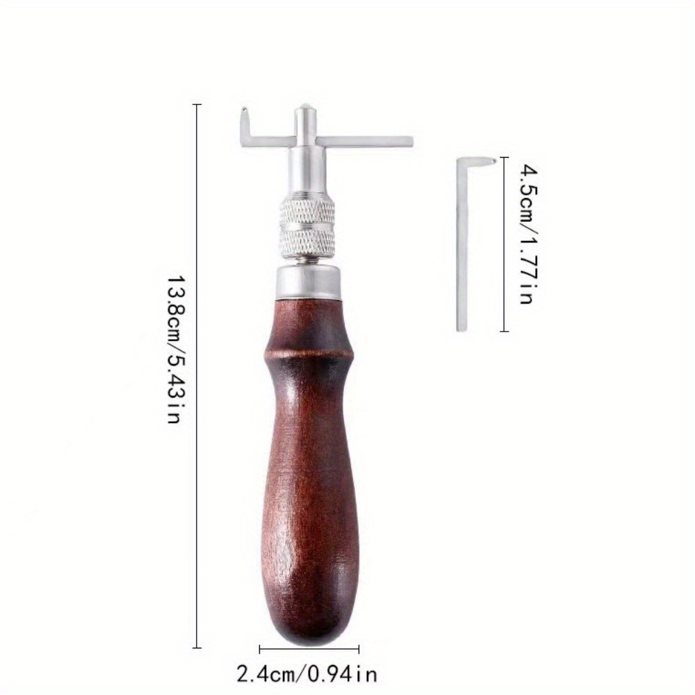 1PC Adjustable Leather Edge St - огляд і ціна Groover Stitching Tool