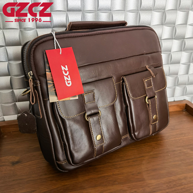 GZCZ Men's Handbag Leisure Bus - огляд і ціна Leatherwork Bag