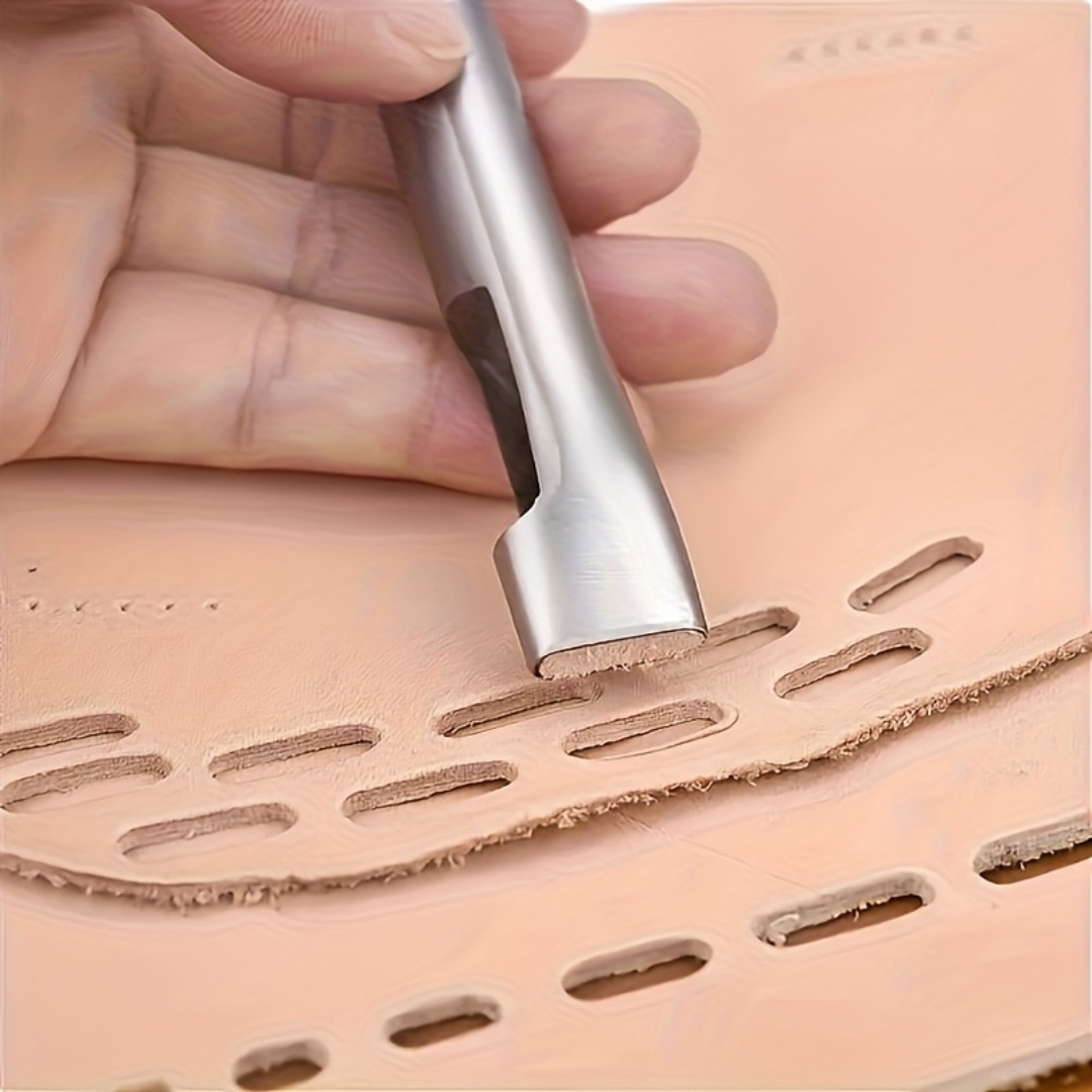 5pcs Leather Oblong Belt Hole  - огляд і ціна Leatherwork Hammer
