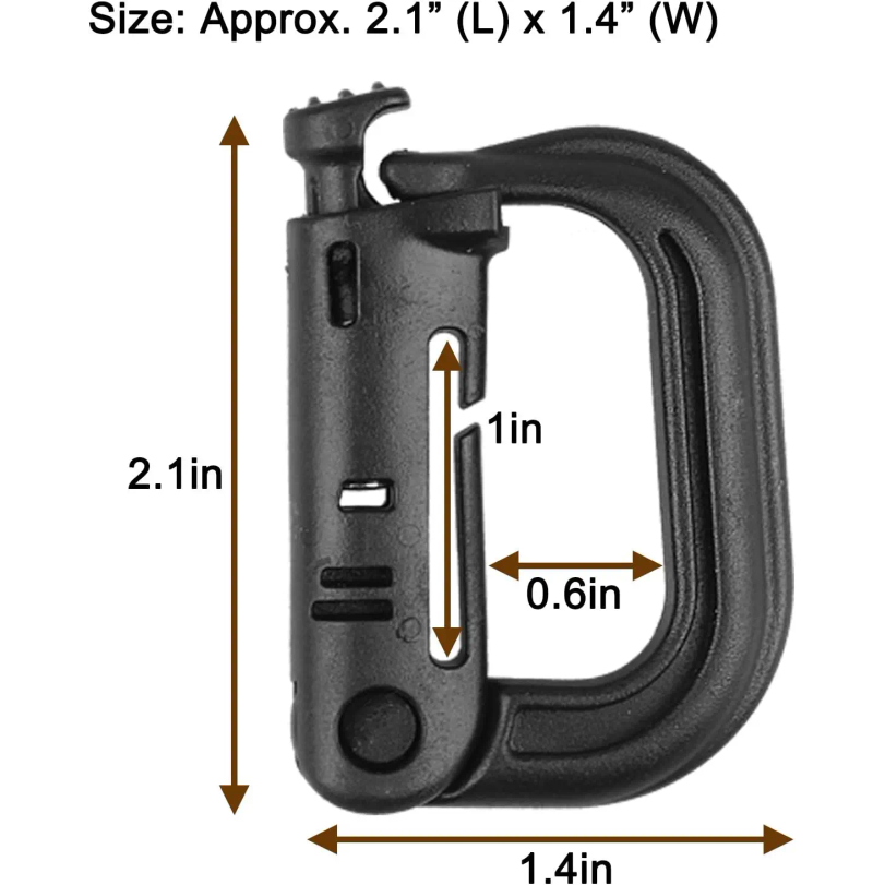 5Pcs Plastic D-Ring Tactical C - огляд і ціна Belt Buckle Blank