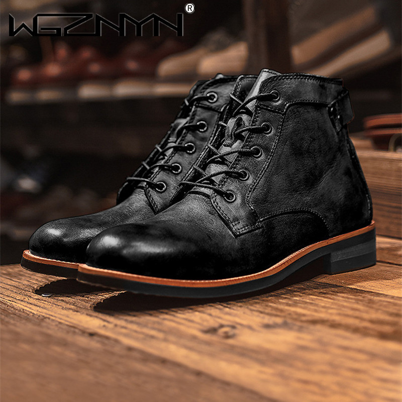 Luxury Retro High Men's Leathe - огляд і ціна Leather Work Dress
