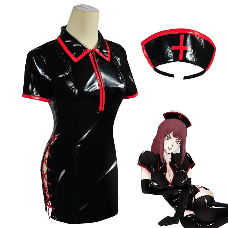Anime Chainsaw Man Cosplay Cos - огляд і ціна Leather Work Dress