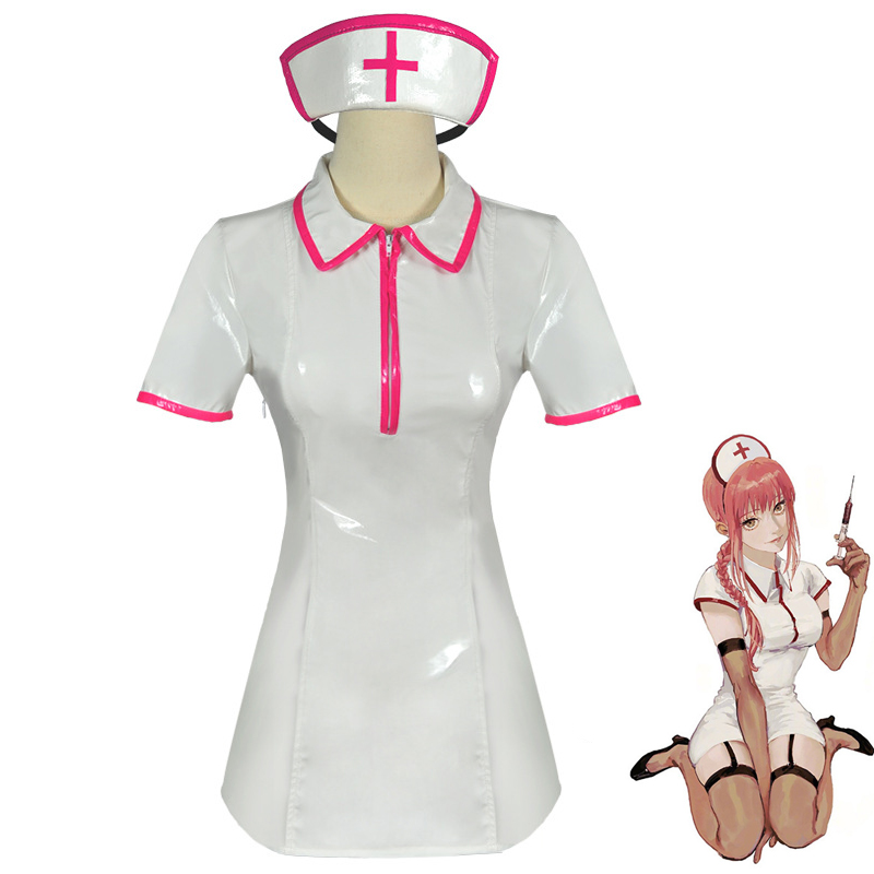 Anime Chainsaw Man Cosplay Cos - огляд і ціна Leather Work Dress